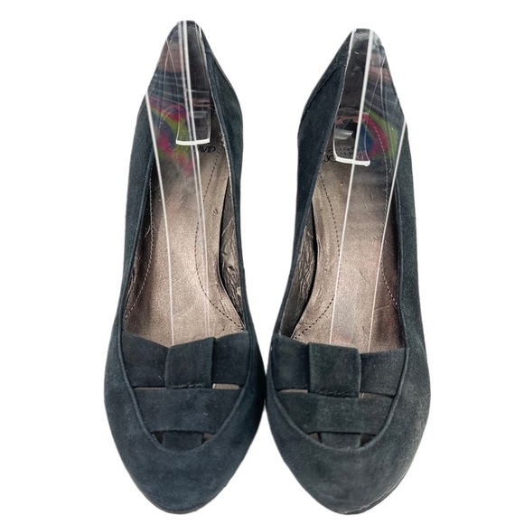 Circa Joan & David Duseascape heels size 6.5 black suede pumps 90s y2k pinup - Picture 2 of 14
